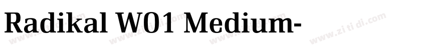 Radikal W01 Medium字体转换